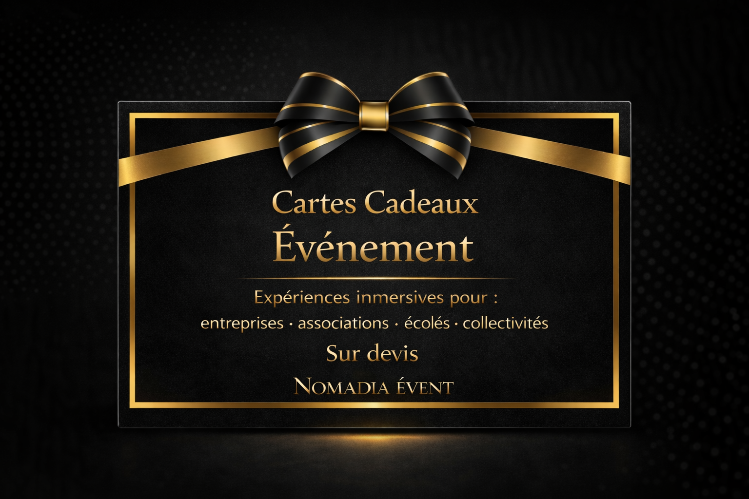 Carte cadeau Événement Carte cadeau Événement Nomadiaévent